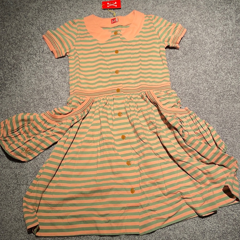 NWT No Added Sugar Girls Striped Dress